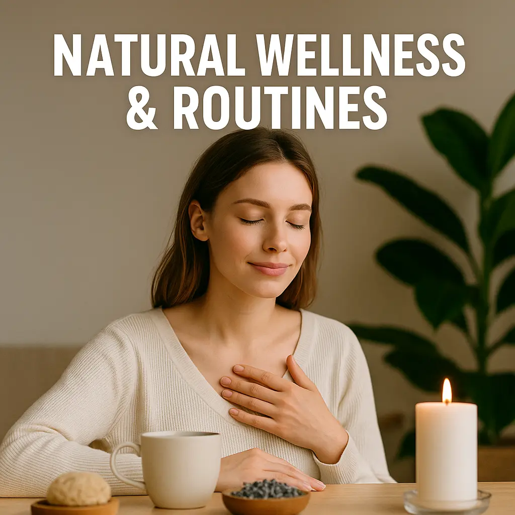 Calm young woman enjoying a relaxing moment – Natural Wellness and Routines category on Ritoza.com